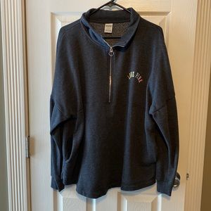 Pink zip up sweatshirt gy sz lg